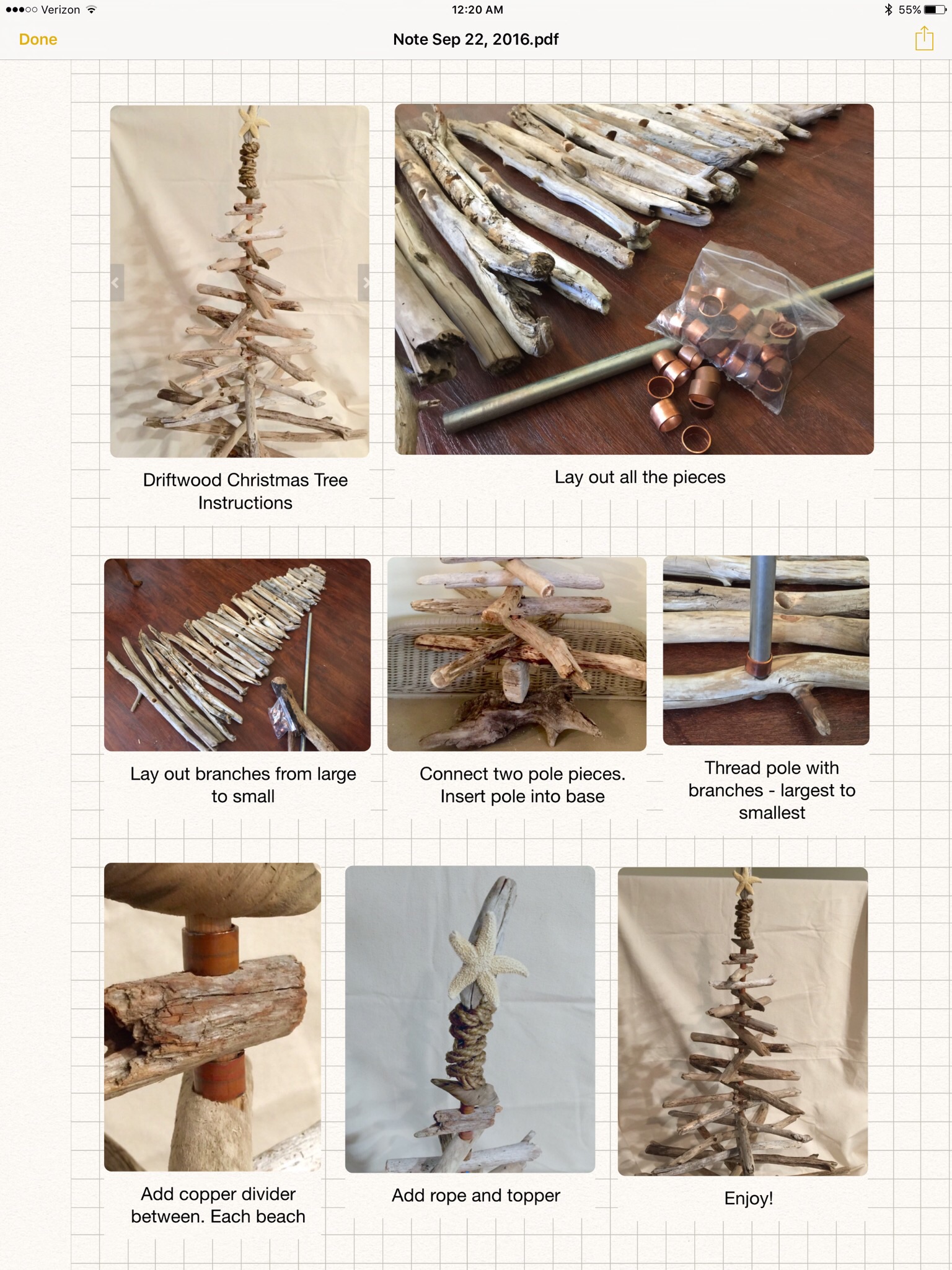 How to make a Driftwood Christmas tree