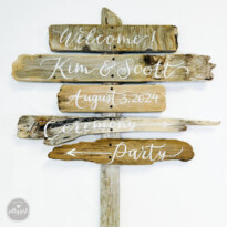 Driftwood Stacked Signs - 5 Tiers - Kim & Scott